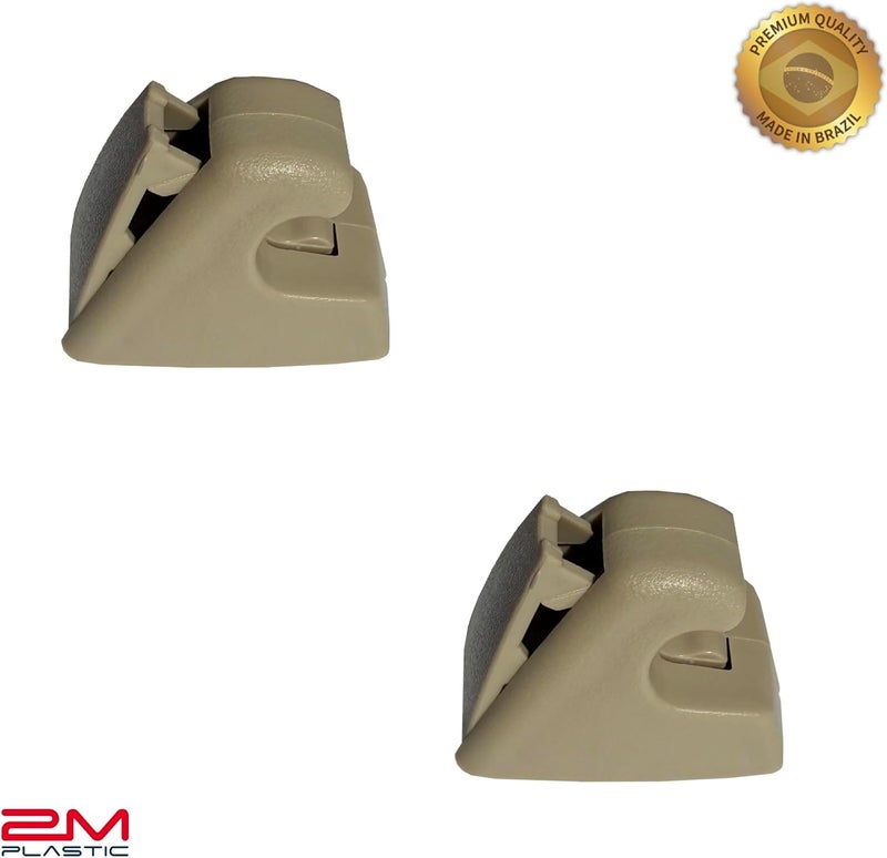 2M PLASTIC Sun Visor Holder Retainer Pair fits for Chevy Cruze 11-16 Buick Verano 12-16 Beige Cocoa - Image 4